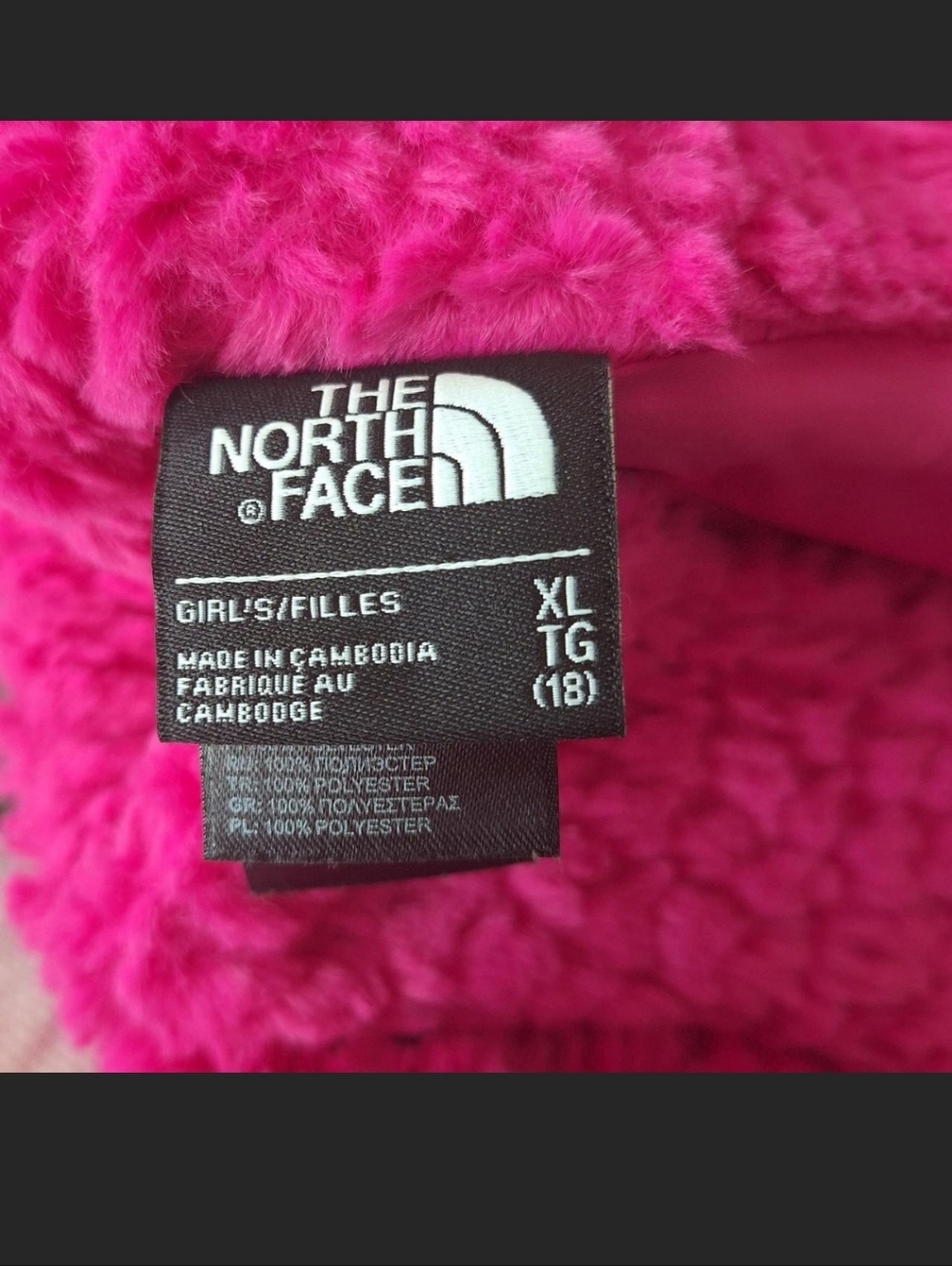 The North Face Bright Pink Sherpa Fleece Full-Zip Jacket - Picture 5 of 8